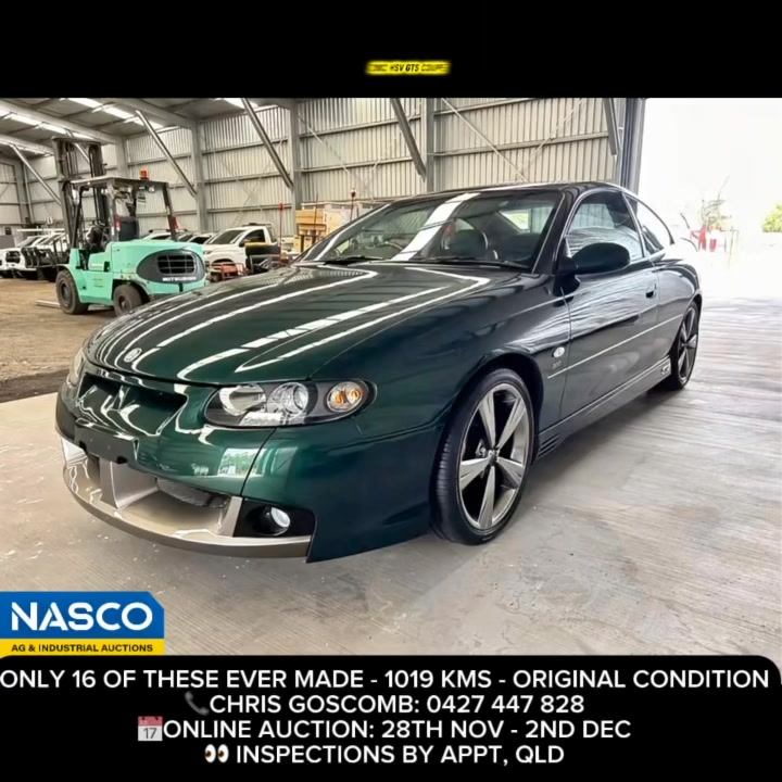🏁 RARE HSV GTS COUPE — 1019KM ONLY & ONE OF 16 HSV RACING GREEN BUILT 🏁 ...
