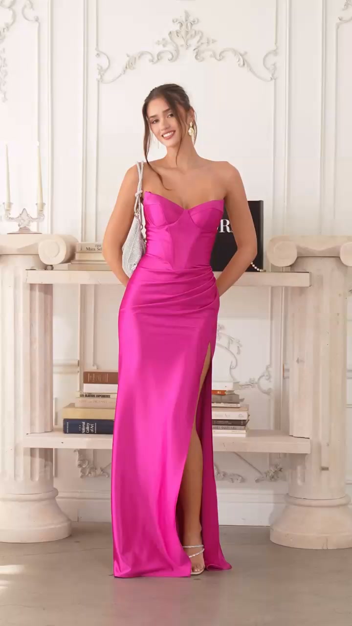 simply dresses TCEC Red, White & Blue Striped Strapless Midi Dress very fitted at natural waist Dark Red Sequin Prom Dress