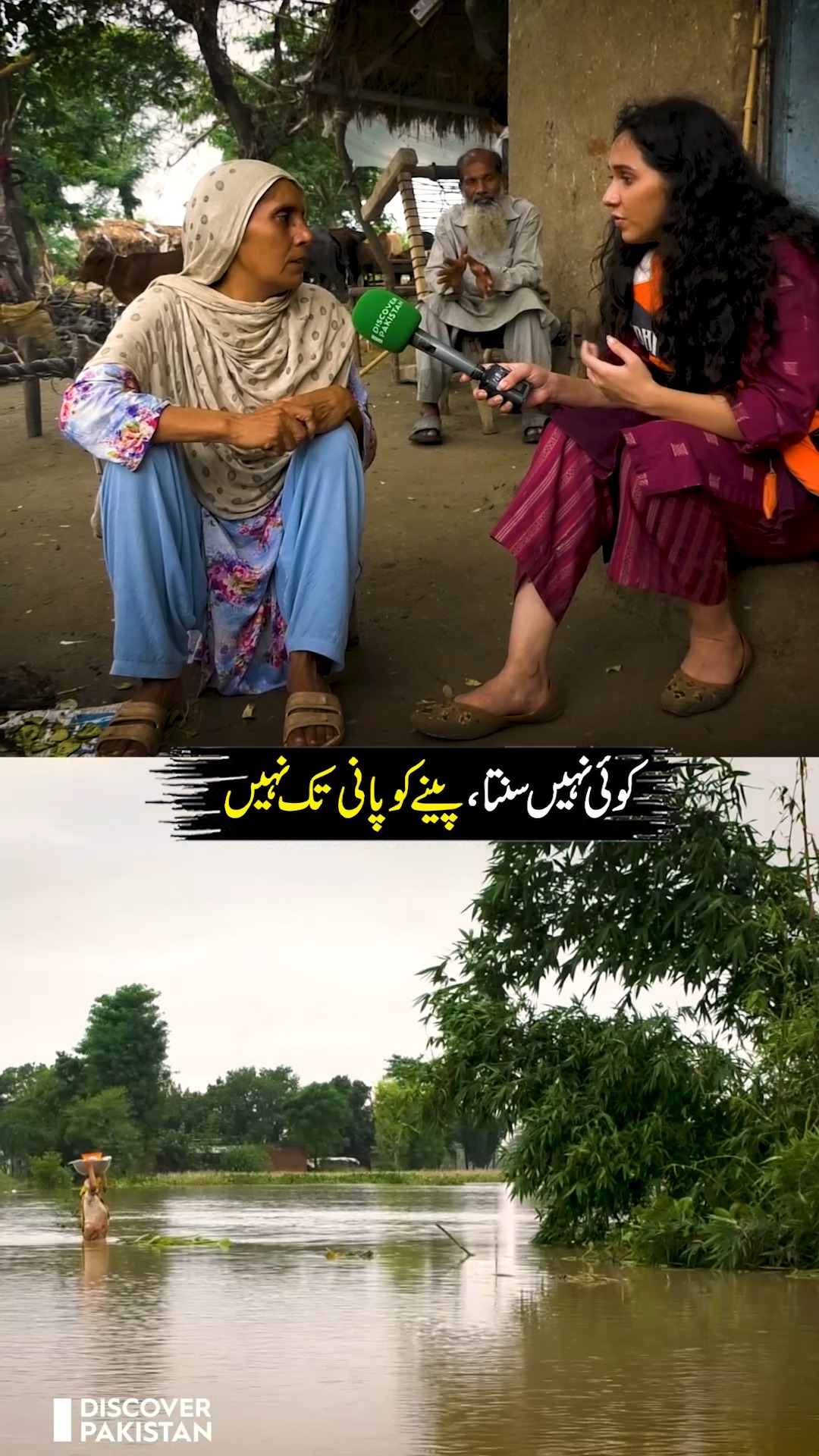 کوئی نہیں سنتا، پینے کو پانی تک نہیں ۔۔۔ سیلاب میں پھنسی خاتون کی دہائی ...
