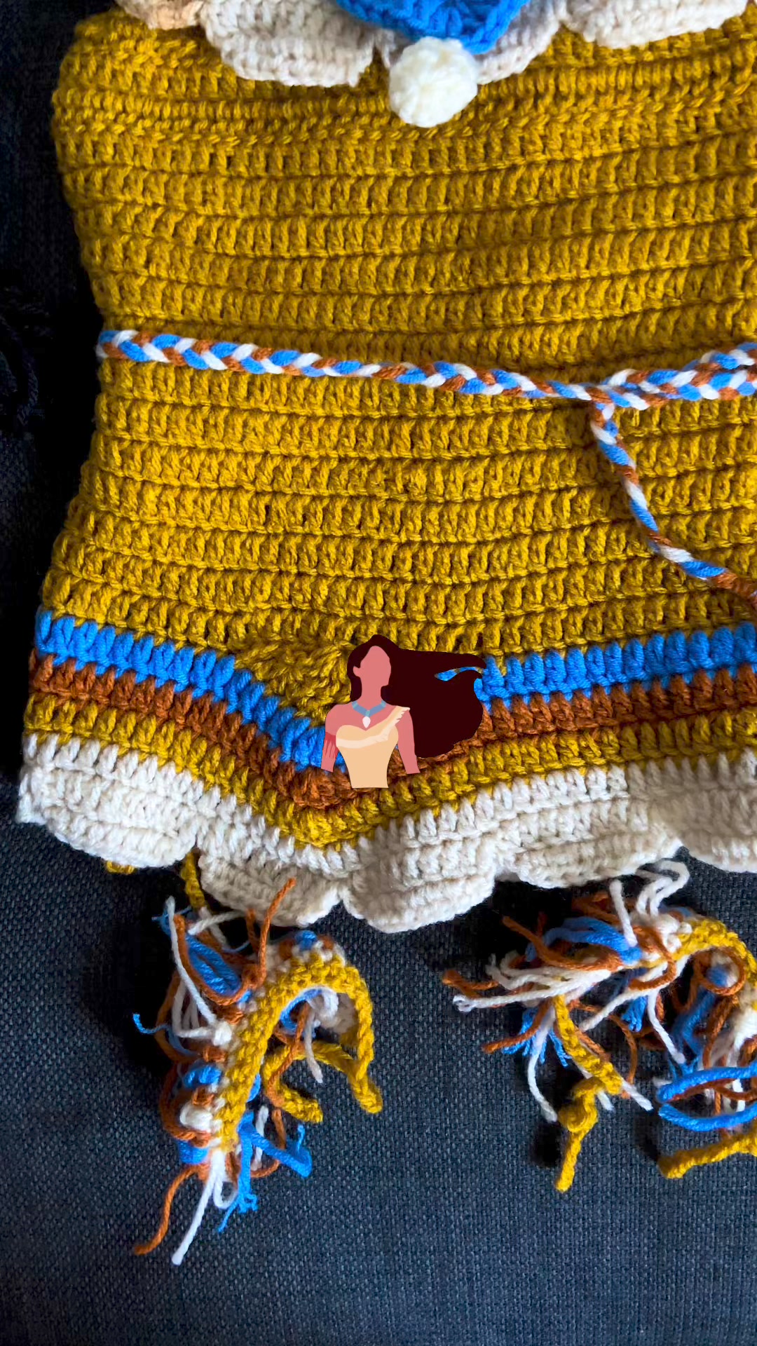 crochet pocahontas dress Let your baby shine in a costume for rent! ✨👶 #CuteCostumes #BabyFashion #PocahontasCrochet #TagumCityDavaoDelNorte | Jcv Yap care|10249 necklace and arm bands pocahontas costume adult Dreamy Stroll Corset Bodice Size:20/20.5