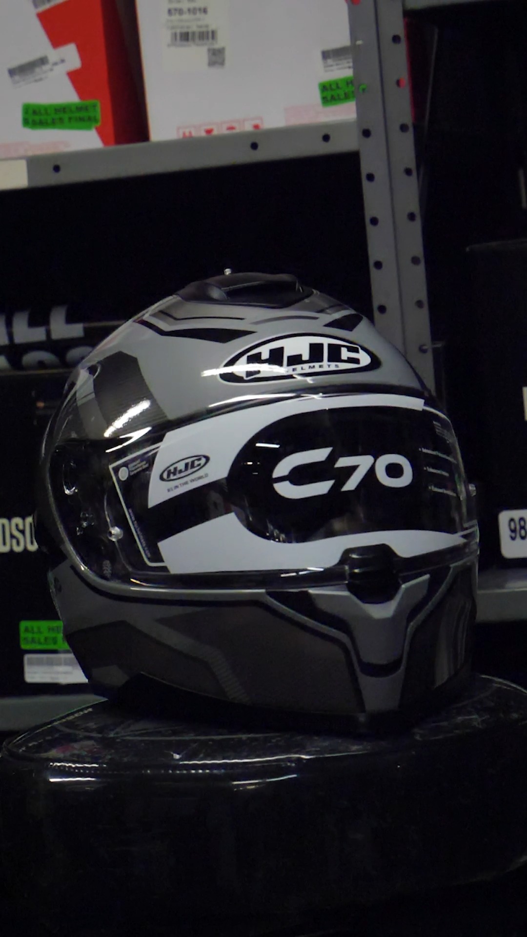 hjc c70 helmet black Helmets (Large) (SEMI-Flat Black) : Automotive An upgraded center one HJC C70 Alia Helmet