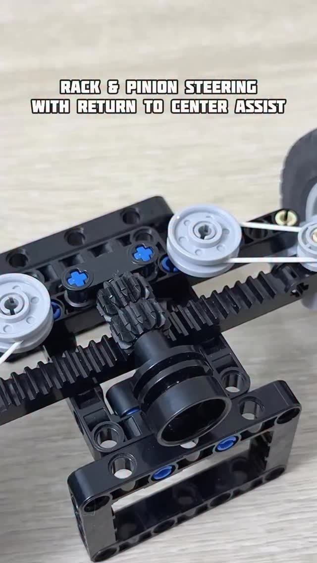 Rack & Pinion Steering With Return to Center Assist #lego #legotechnic ...