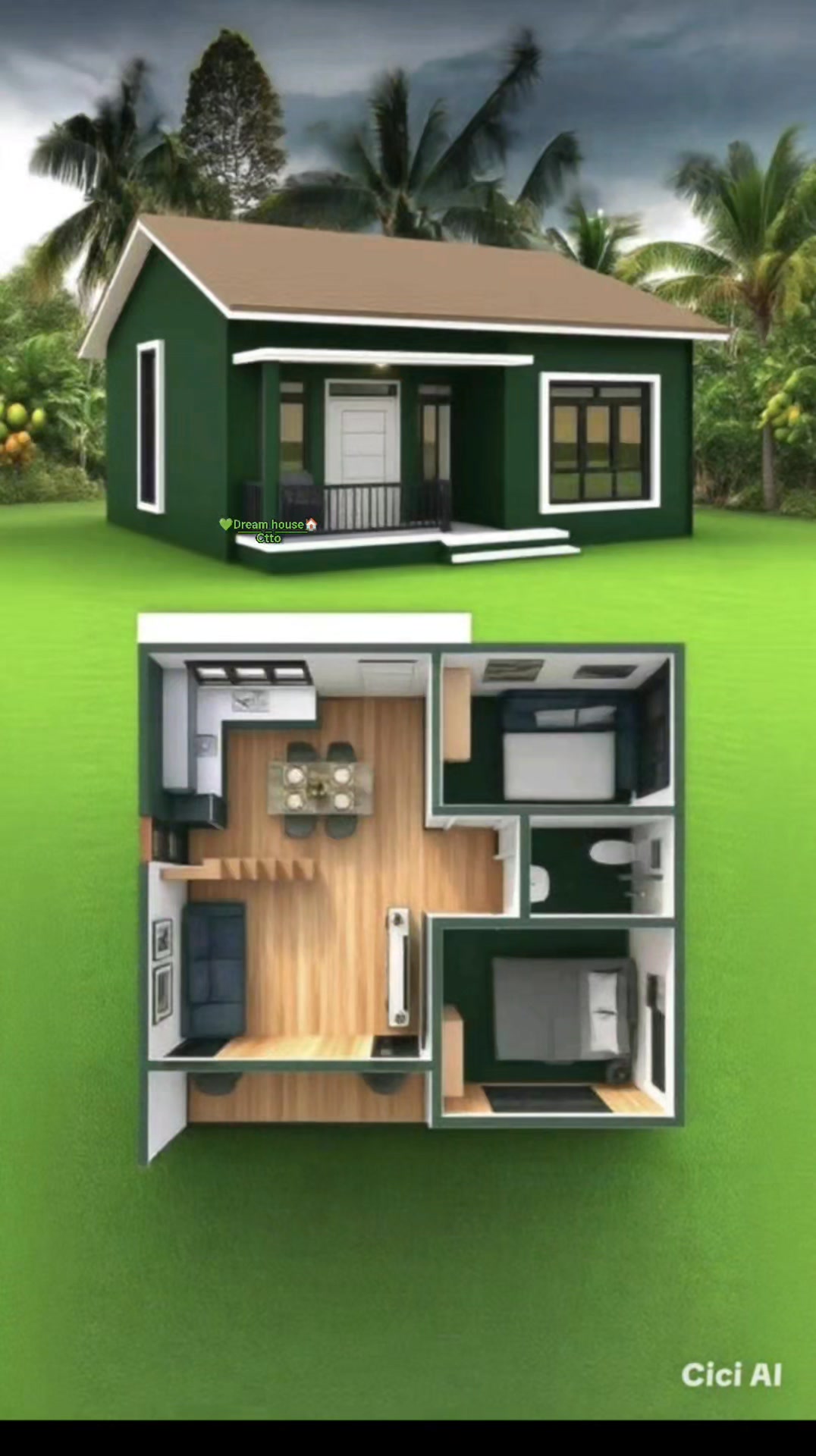 Two Bedroom Small House Plan Living The Dream Of A Cozy Home House