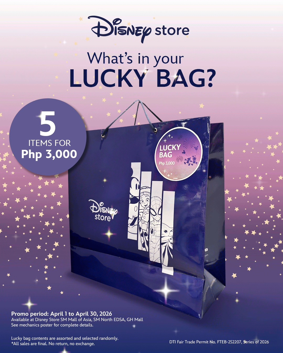 Because you wished upon a star, our Lucky Bags are back in stock