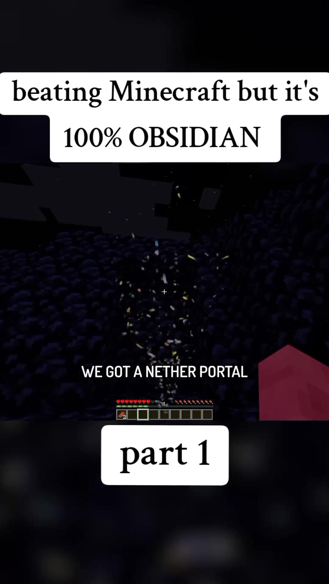 beating Minecraft but it's 100% Obsidian part 1 ctto: Beppo #minecraft ...