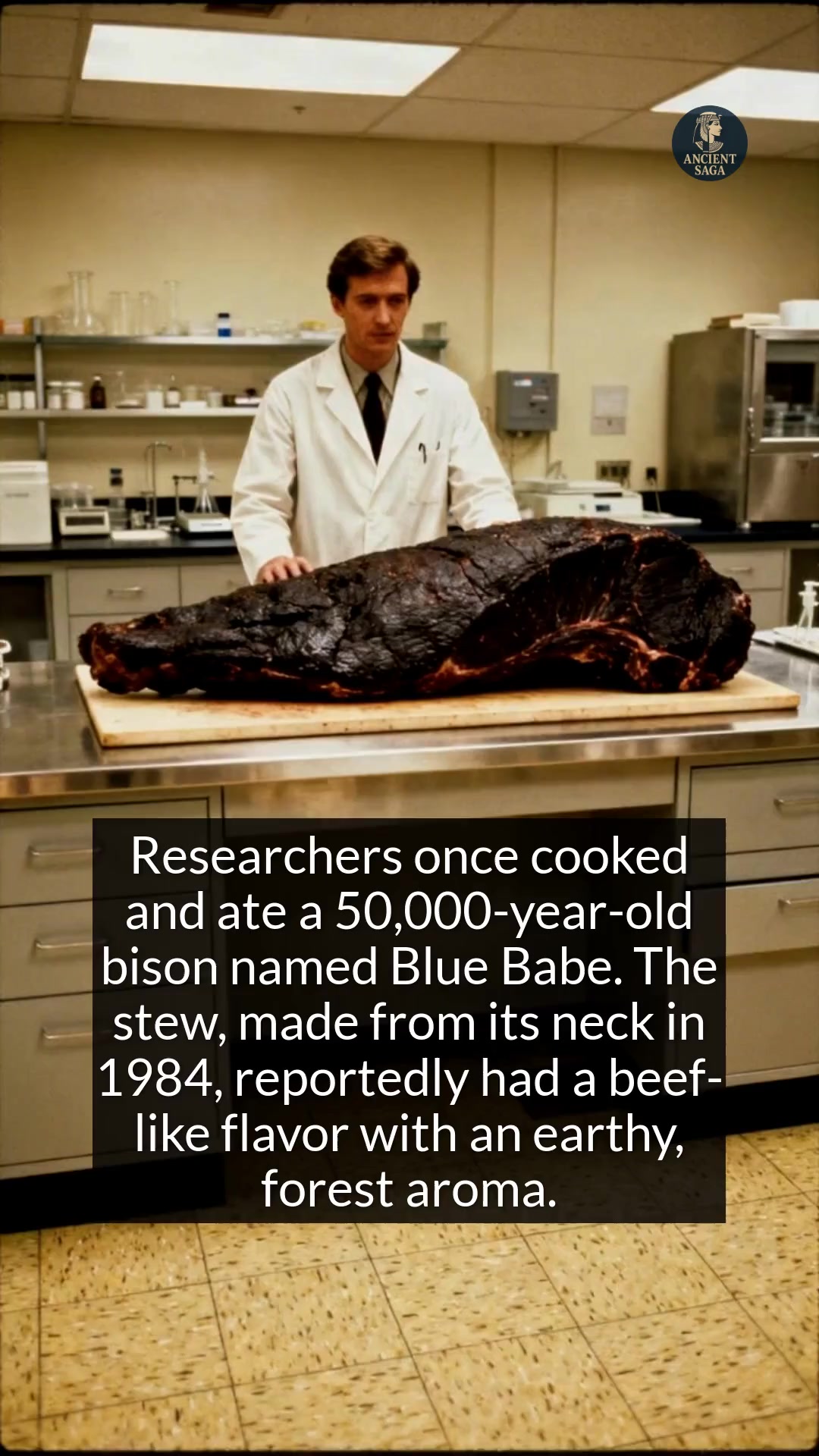 Scientists taste 50 000 year old mummified bison 