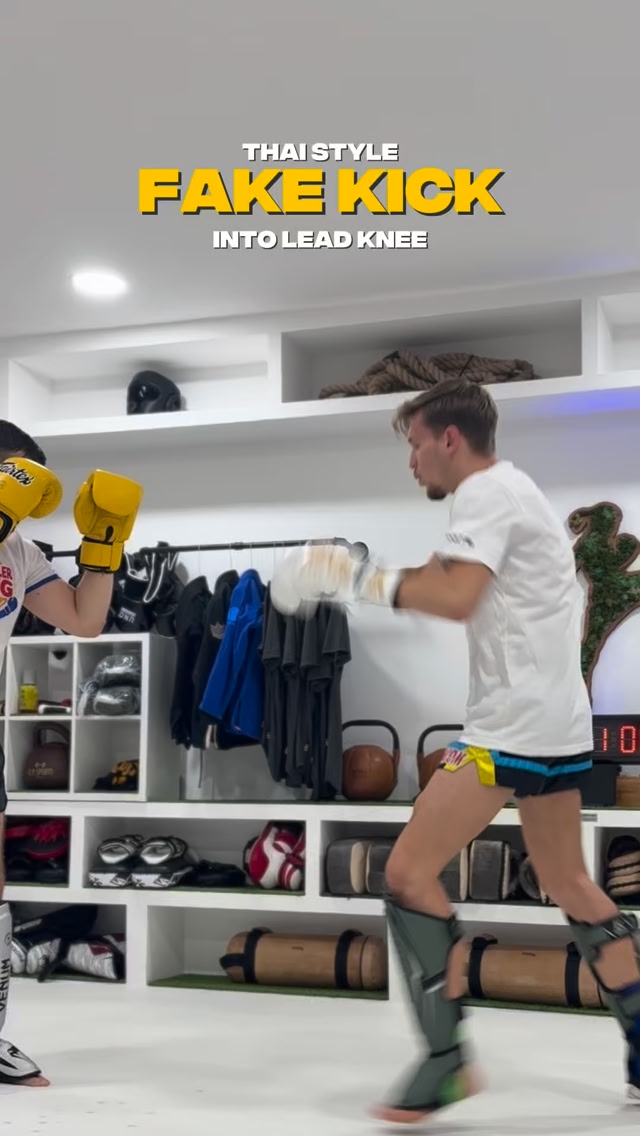 Thai style kick-fake technique 💥 🥊Tutorials • Padwork • Motivation ...