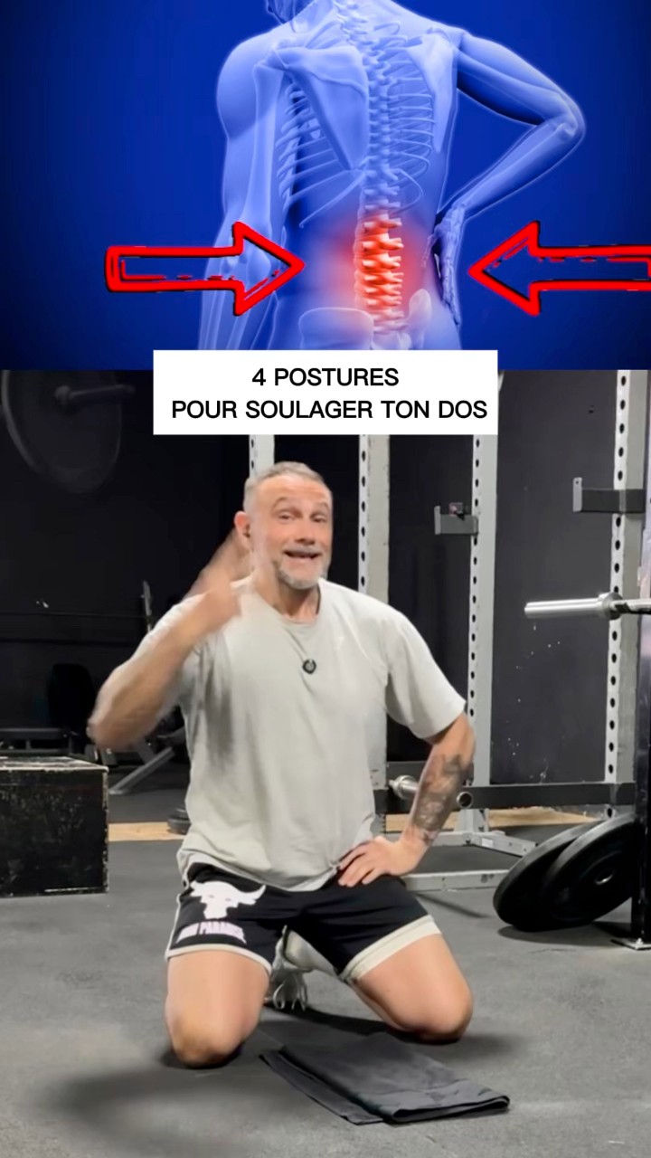 4 postures pour soulager ton dos #mobility #yoga #posture #routine ...