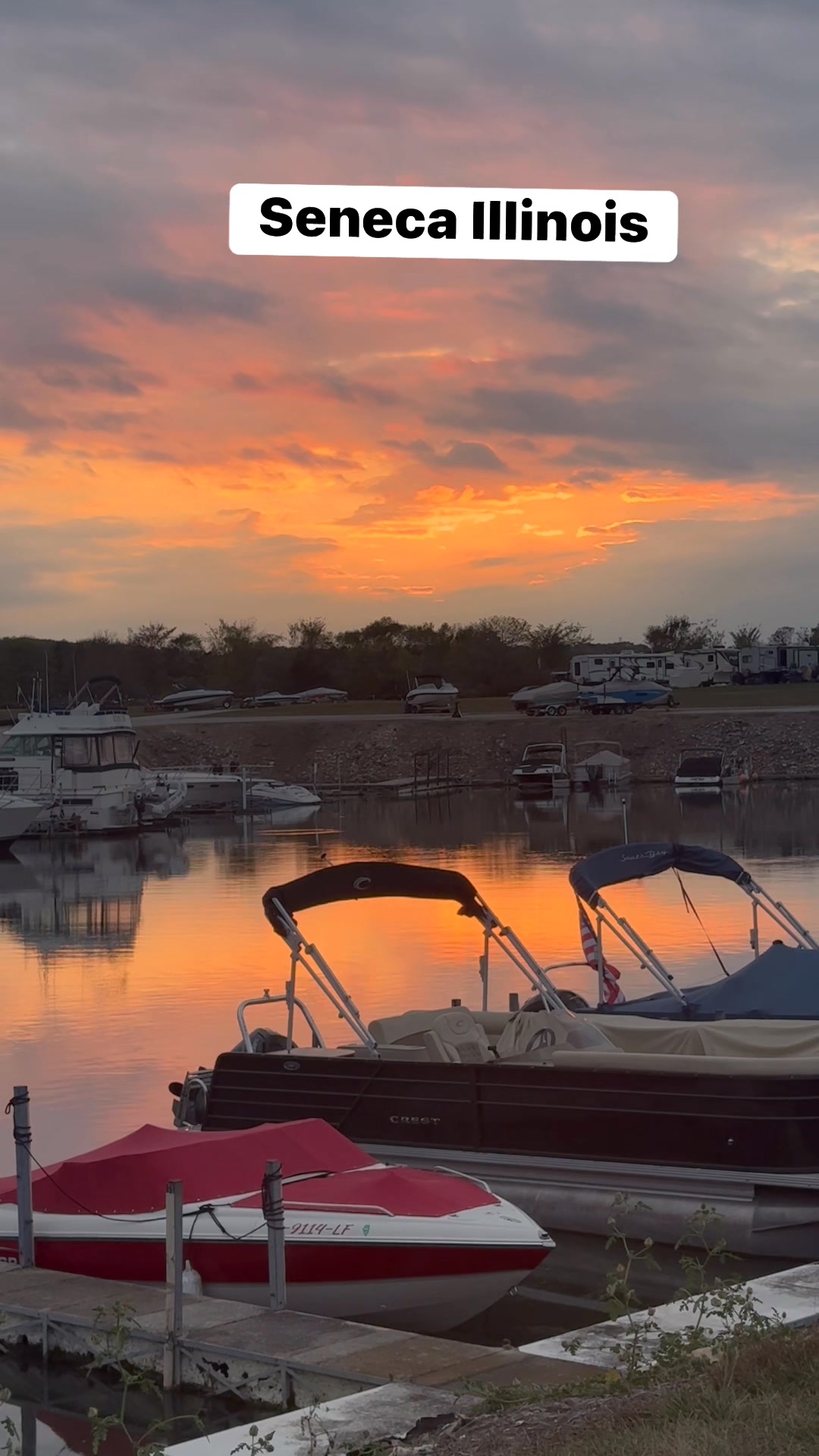 Sunset Springbrook Marina Seneca Illinois South of 80 #southof80 # ...