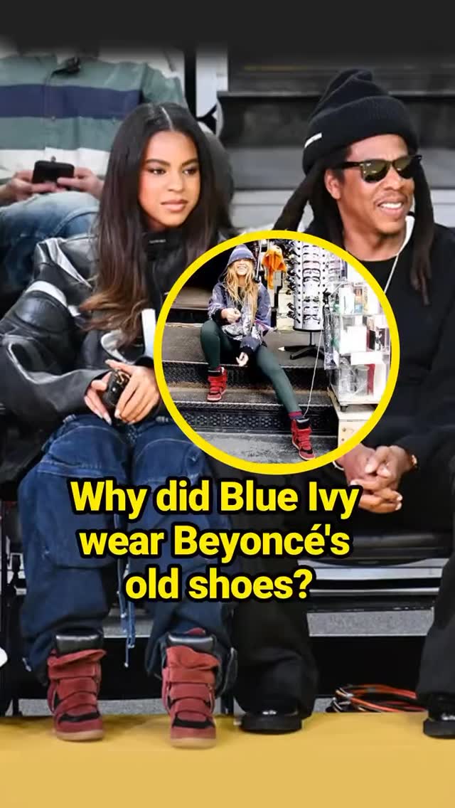 “Blue Ivy wearing Beyoncé’s old shoes 👀 Fashion statement or family ...