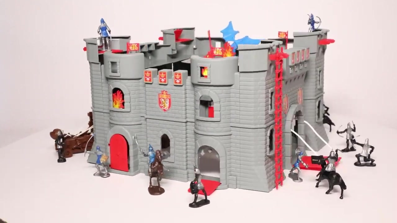 Château-fort Géant Tiktaktoo Avec Figurines - Jeu D'extérieur Et Intérieur Pour Enfants Dès 3 Ans
