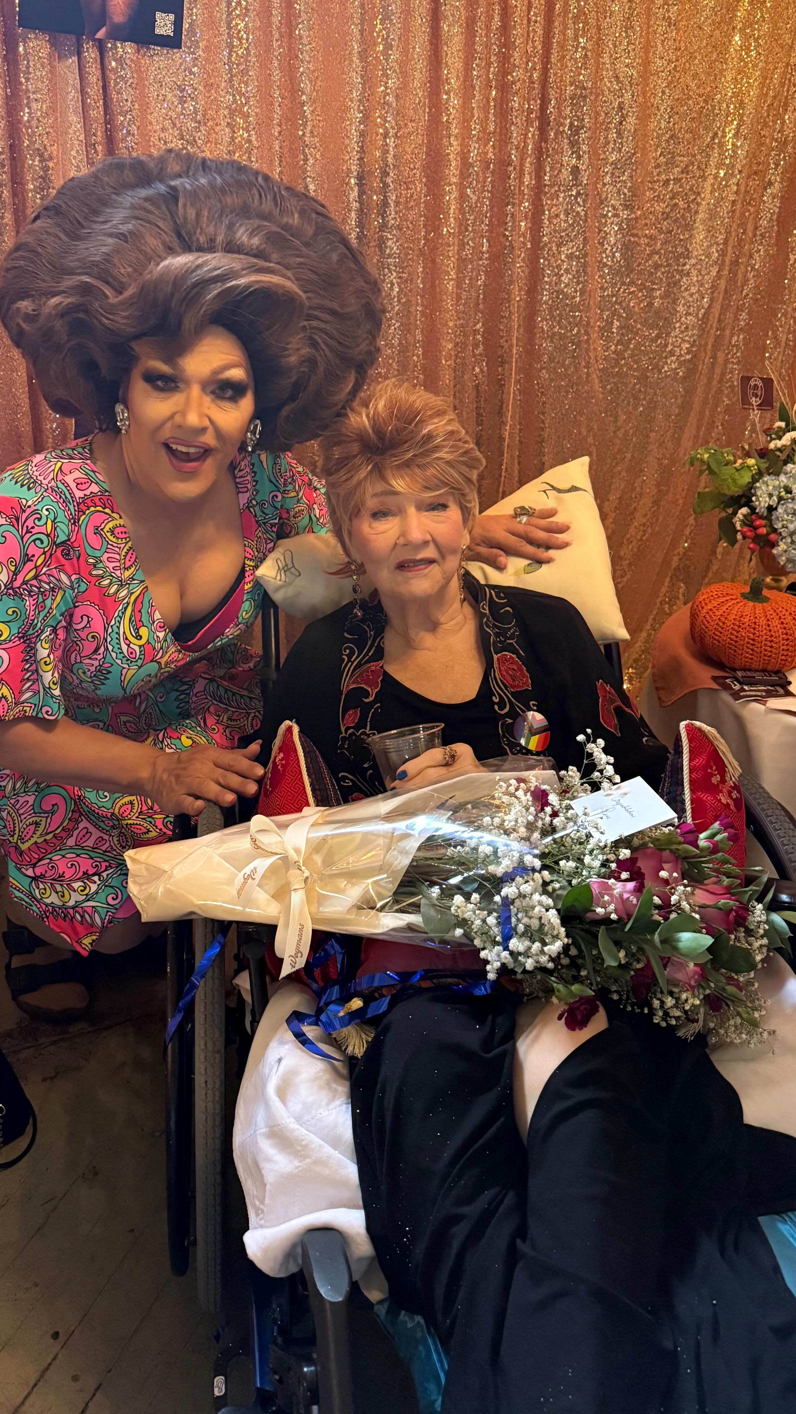 A cherished moment with a Rochester Legend! @rocqueerarts 💐 Tim O Mains ...