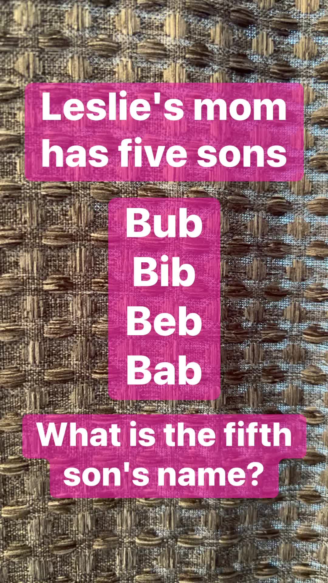 What is the fifth son's name riddle | Team Z: Original Dramas and ...