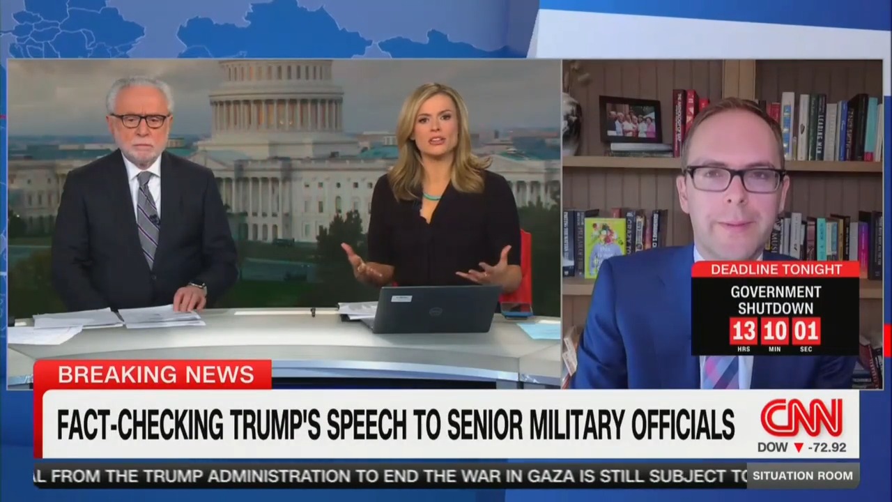 A CNN fact checker released a list of lies from Trump’s military speech ...