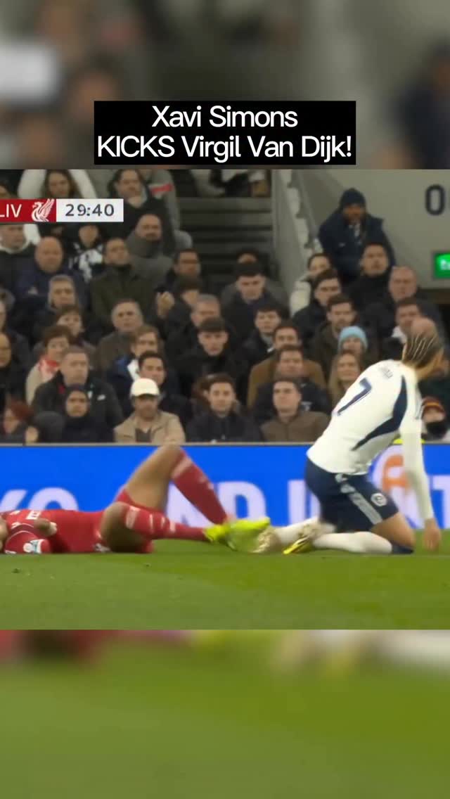 Xabi Simons gets a BRUTAL red card against Liverpool. Simons took down ...
