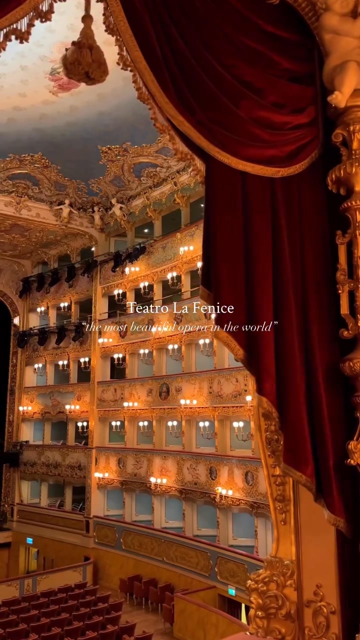 The stunning interior of Teatro La Fenice (The Phoenix Theatre) in