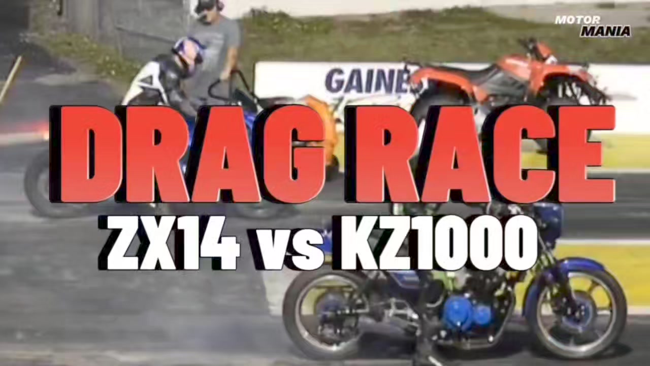 Drag Race Battle: Kawasaki ZX14 (2006) vs Kawasaki KZ1000 (1982