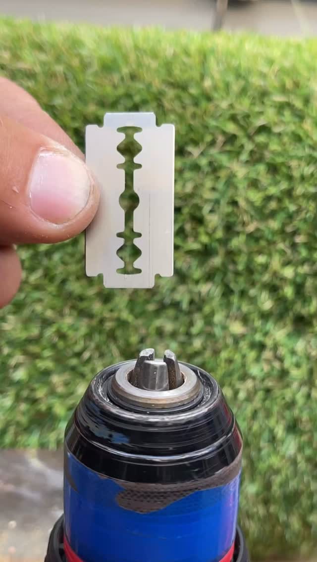 He put a razor blade on his drill and made the perfect device Bold and ...