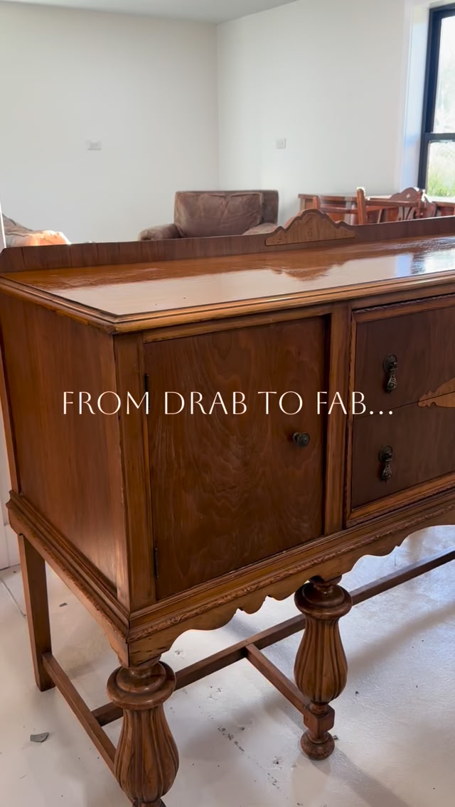 From drab to fab This vintage buffet got the full treatment cleaned ...