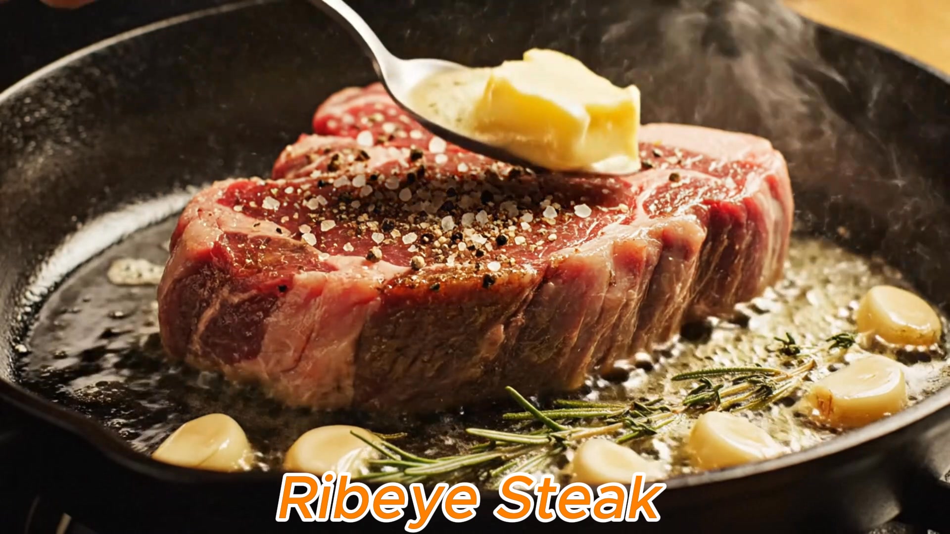 Garlic Butter Basted Ribeye Steak #paleosrecipes Ingredients Ribeye ...