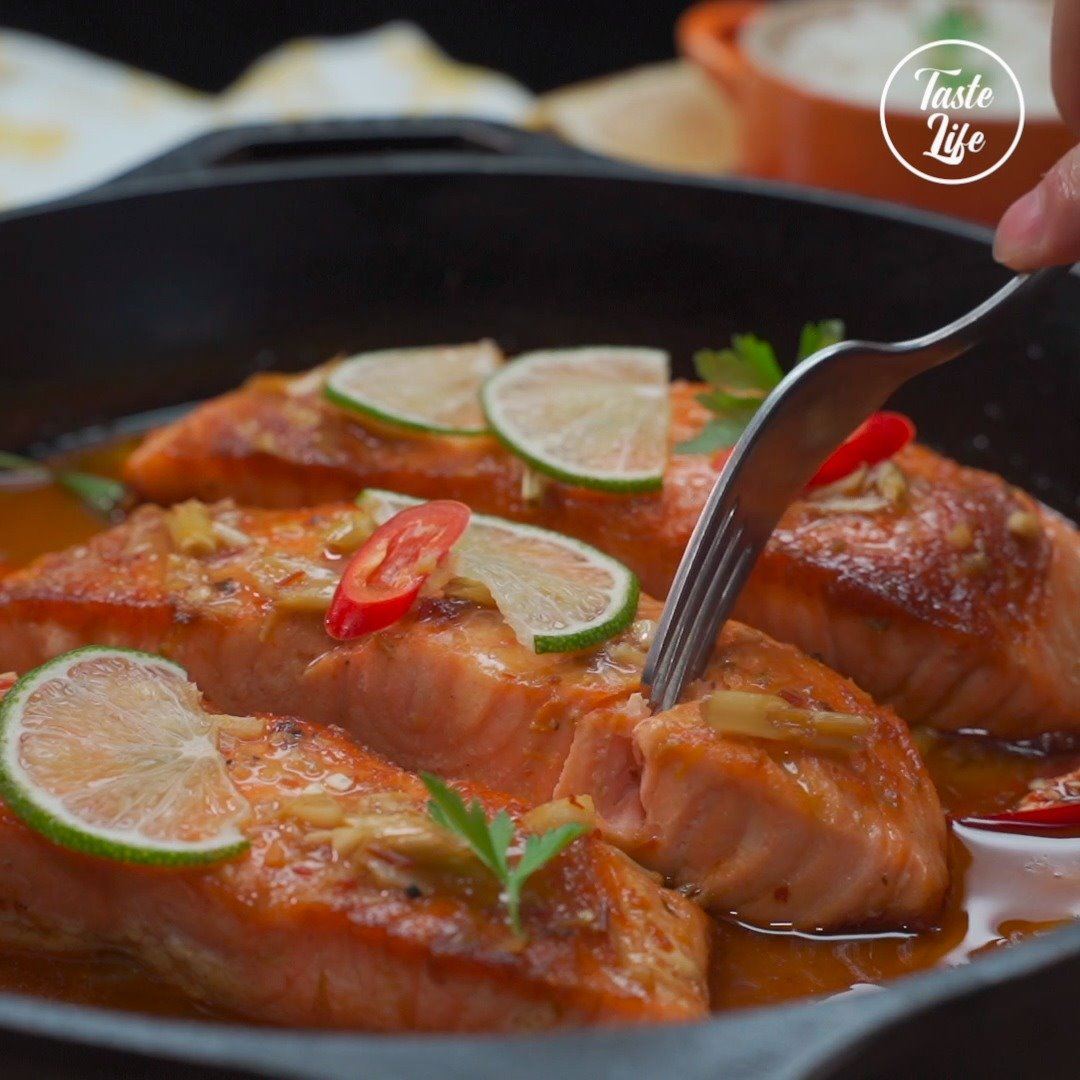 Recipe: https://www.tastelife.tv/recipe/thai-coconut-lime-salmon_8990 ...