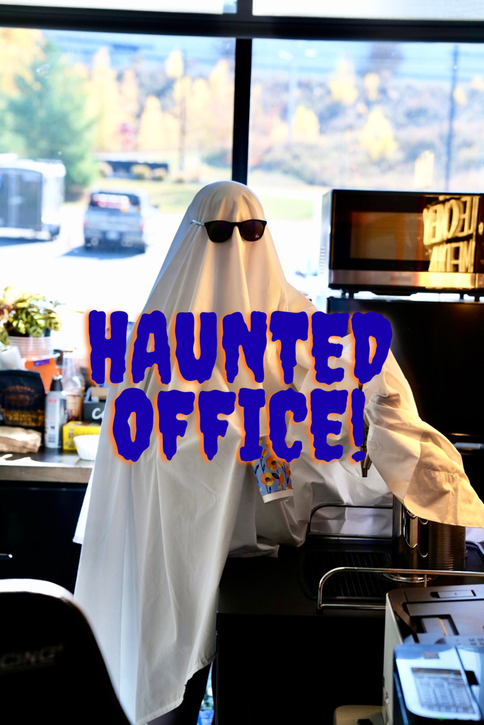 Maybe I’m just paranoid but…I think our office is haunted. 👻 #Halloween ...