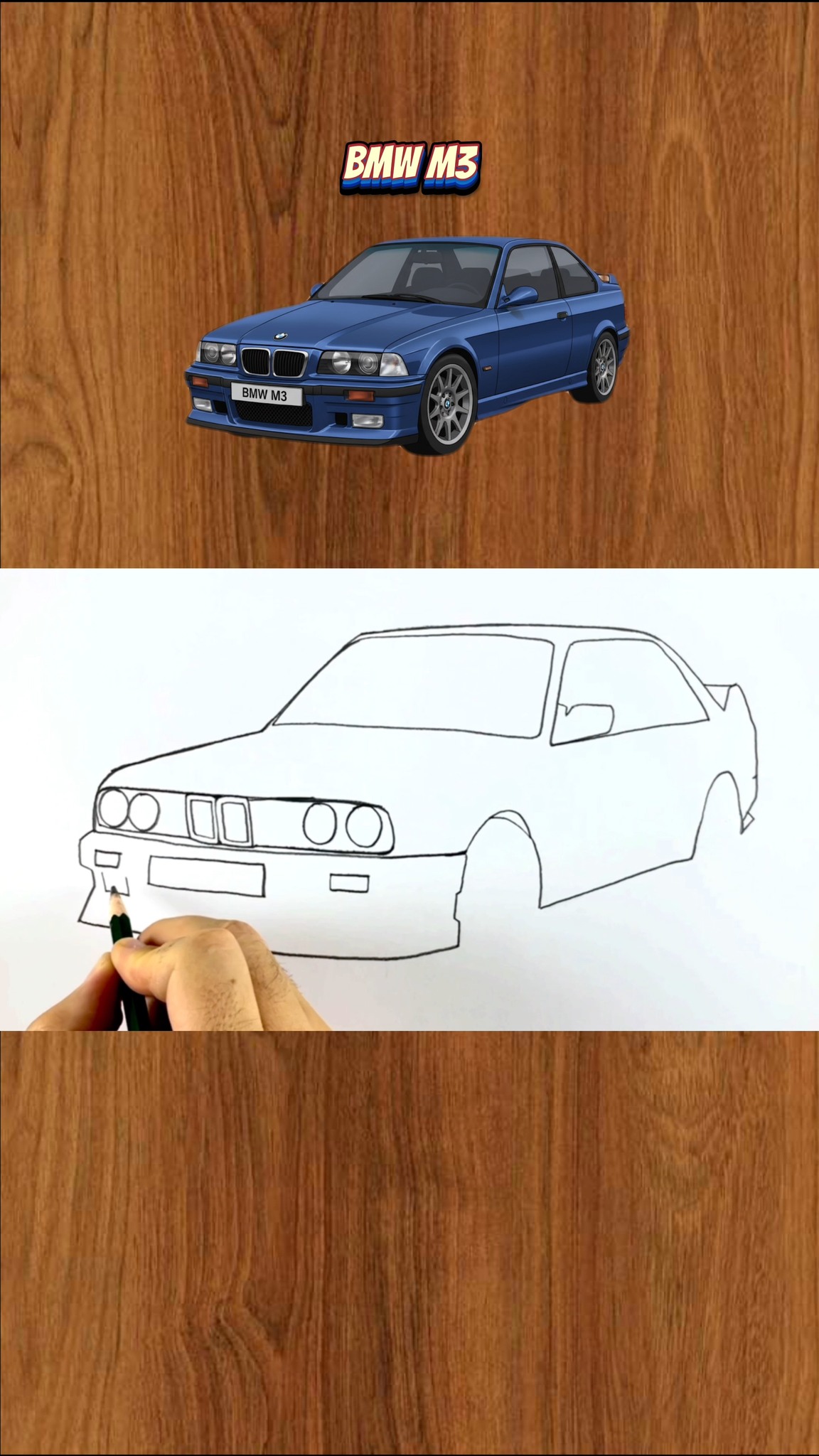 How to Draw a BMW M3 E30 🚗 | Easy Step by Step Car Drawing Tutorial # ...