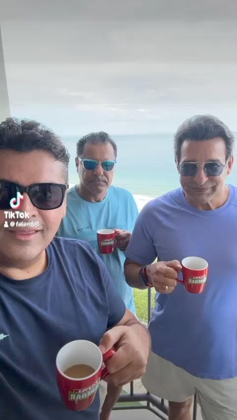 The glorious MID LIFE CRISIS of the three of us. The TEA of us, Wasim ...