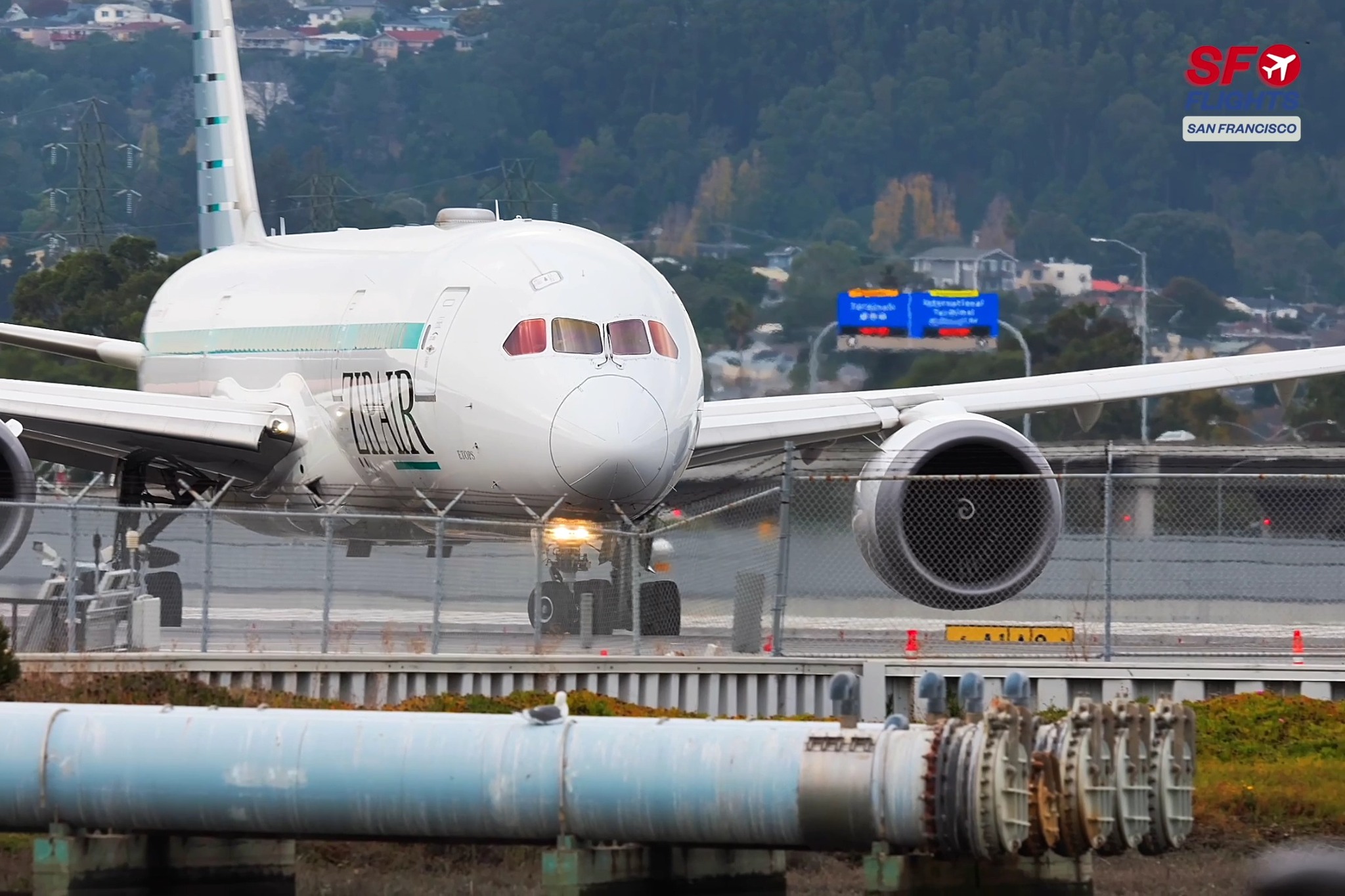 ZIPAIR Boeing 787-8 Dreamliner is seen taxiing at San Francisco