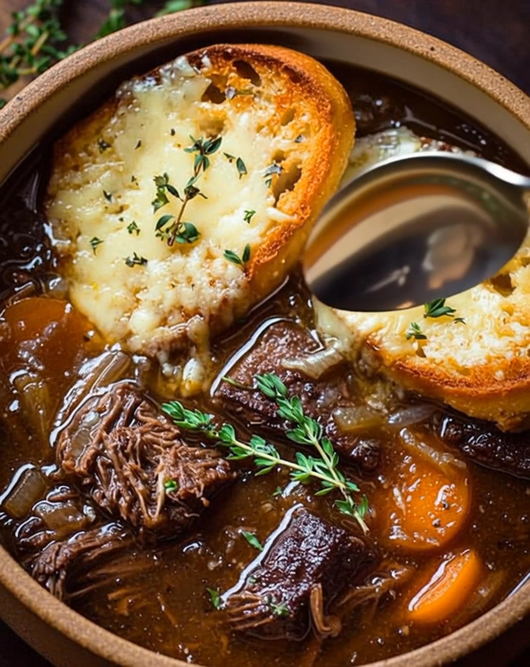 French Onion Short Rib Soup with Cheesy Gruyère Toast(No Wine ...