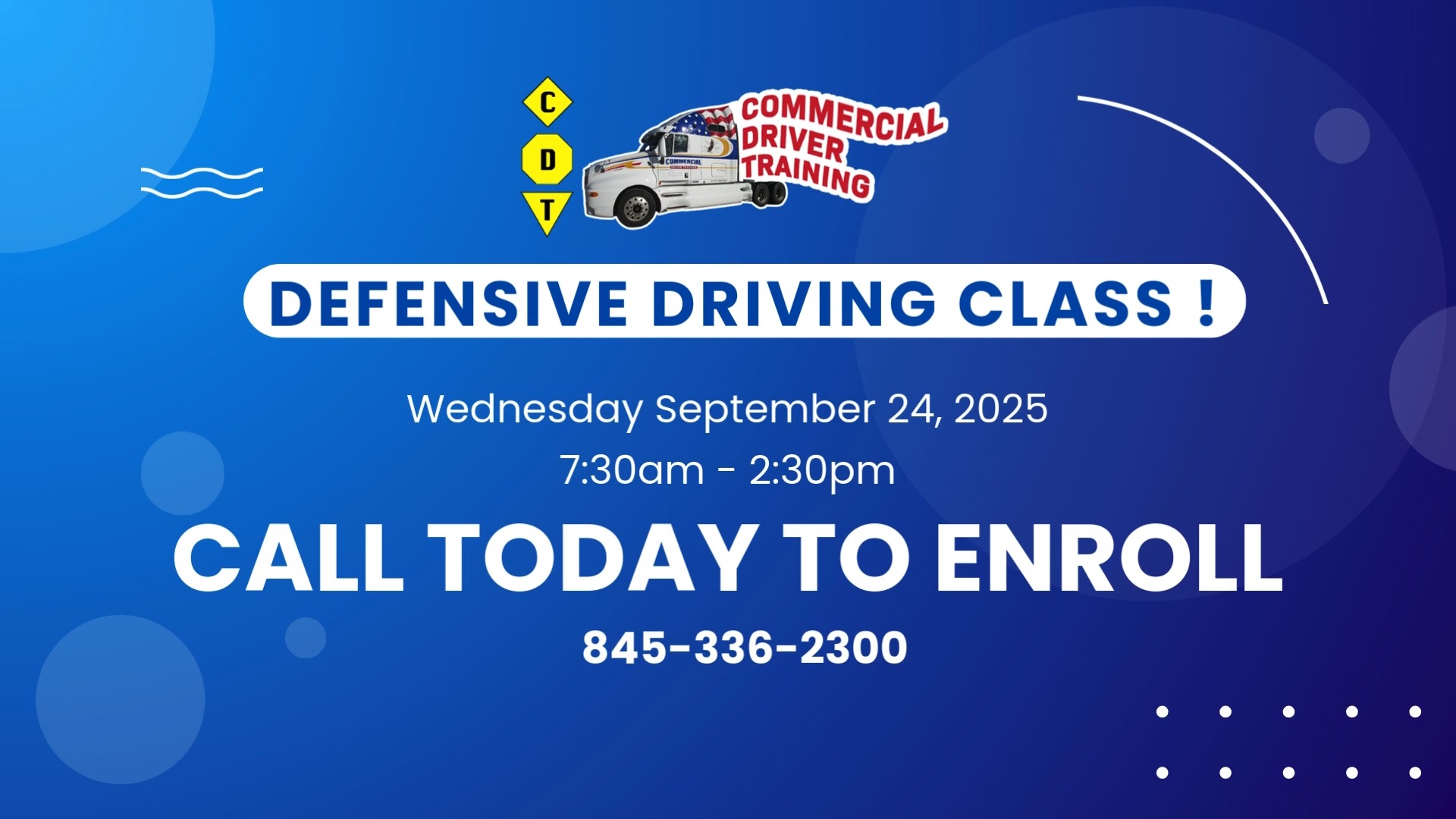 Defensive Driving Class- Get up to 4 points reduction on license and 10 ...