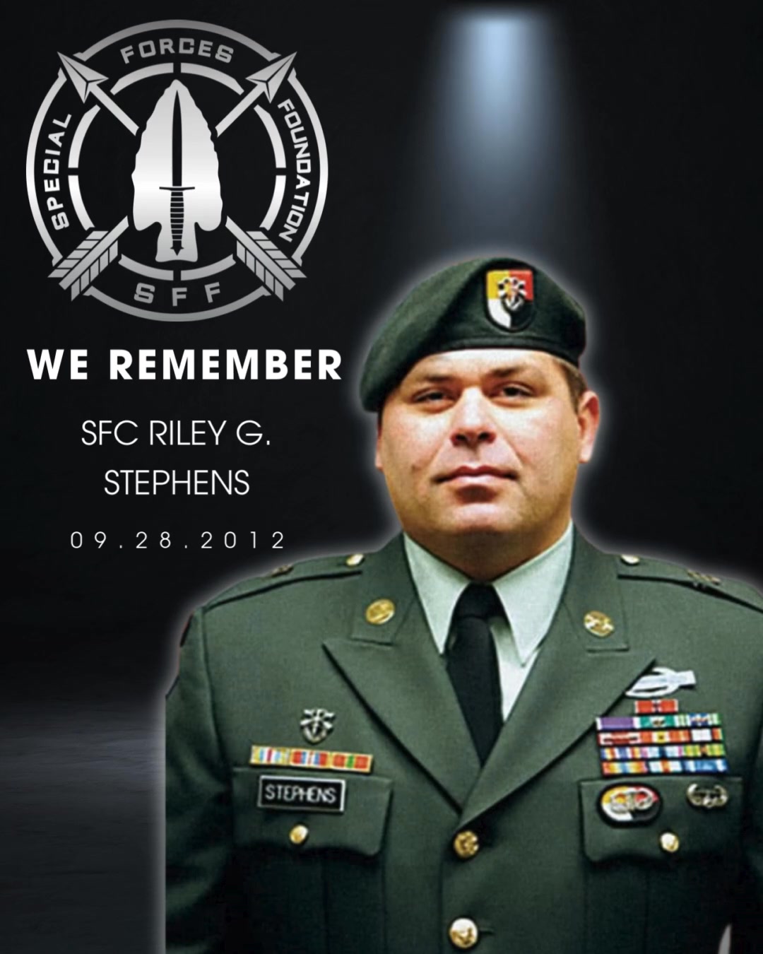 Today we honor and remember SFC Riley G. Stephens August 26, 1973 ...