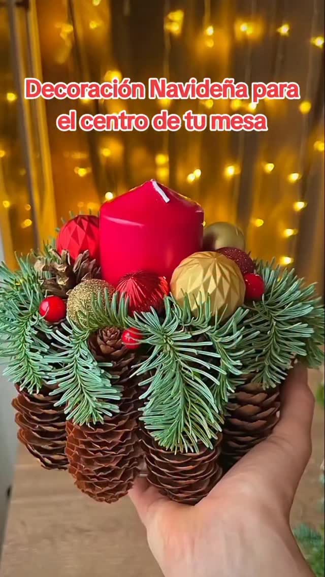 Decoracion navideña para el centro de tu mesa elegante y sofisticada ...