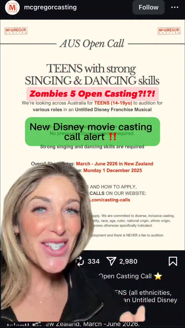 You have our attention!🎬🤩 Whether this open casting call is for Zombies ...