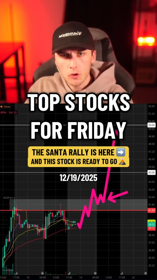 TOP 3 STOCKS FOR FRIDAY 12/19/25 TRADING DAY Today’s list went 1/1 ...