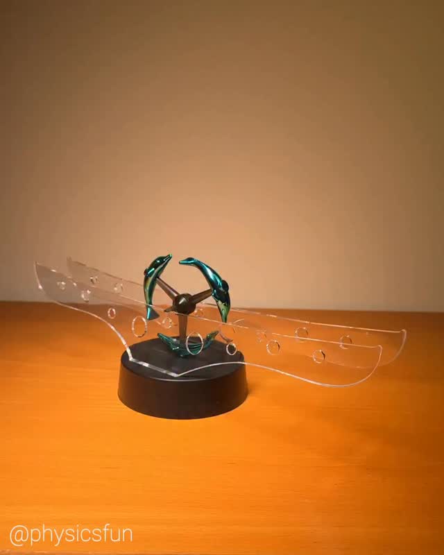 Perpetual Dolphin Wheel: another kinetic art desk toy from the 70s- the ...