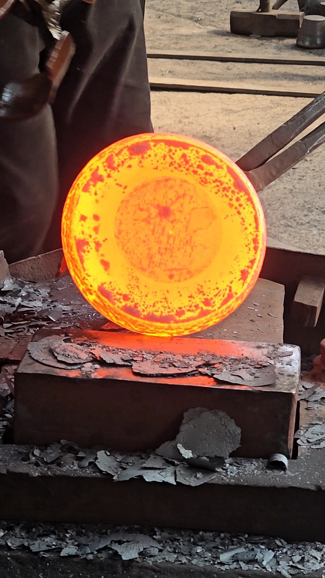 Inside the froging factory hitting Forging process for square steel ...
