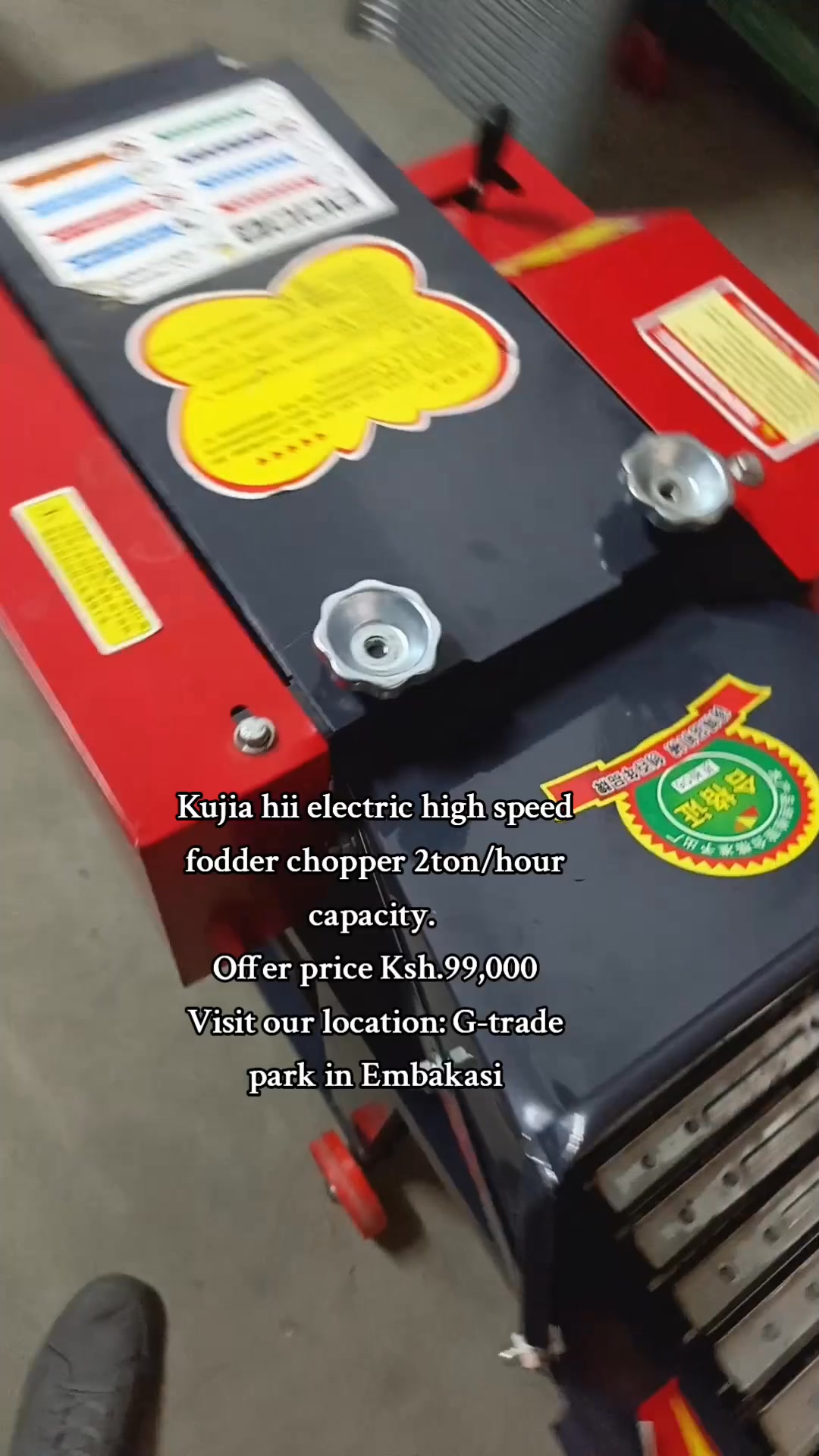 Electric high speed fodder chopper 2ton/hr capacity. Best for both wet ...