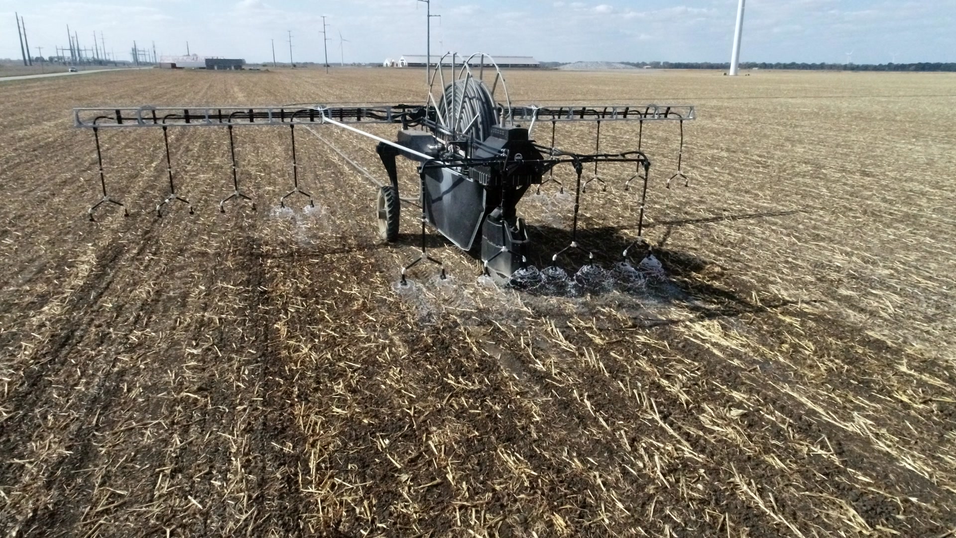 This 360Rain is applying dairy wastewater to newly planted triticale ...