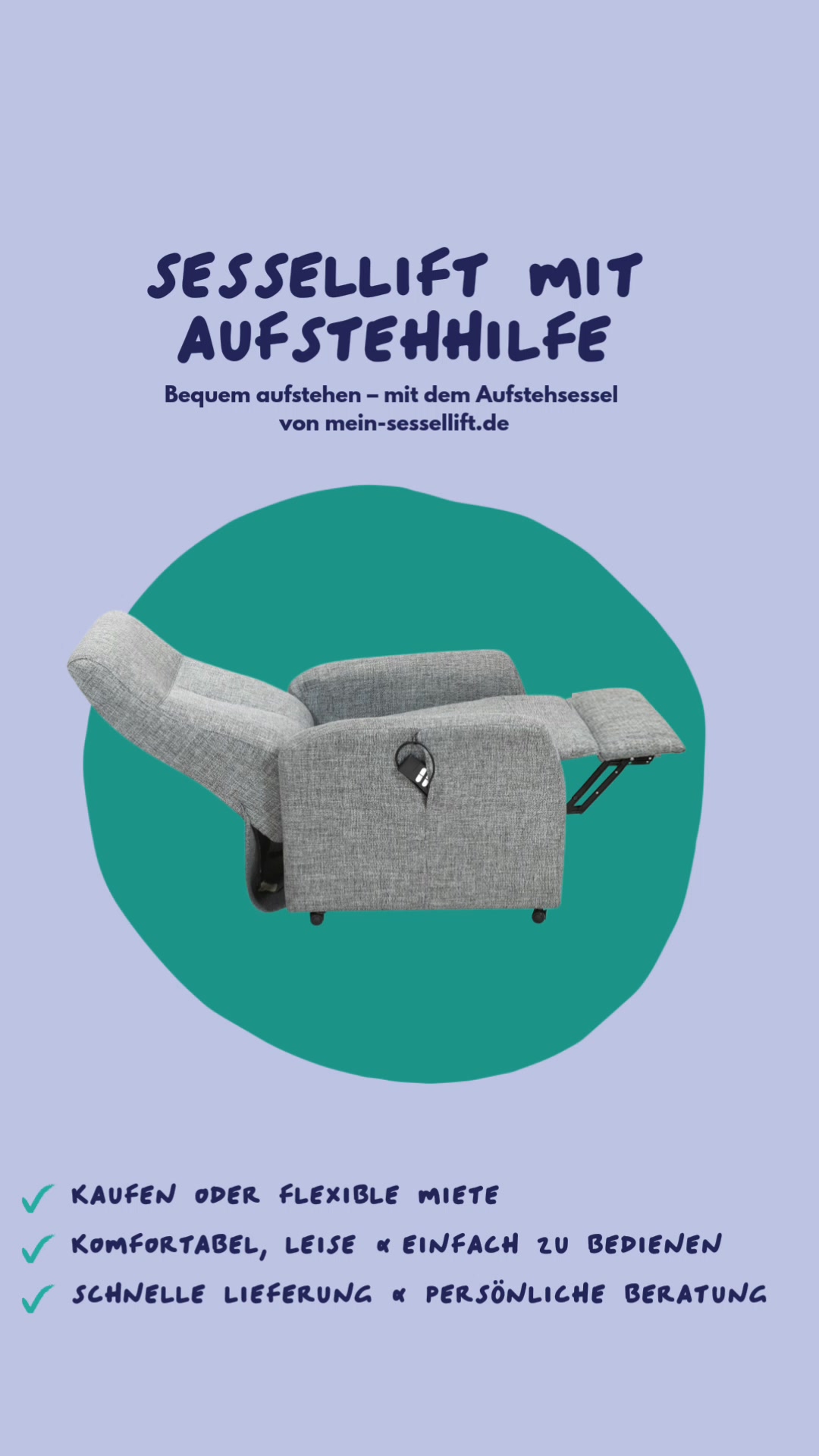 Auch bei uns im Sanitätshaus: die Aufstehsessel von mein-sessellift.de ...