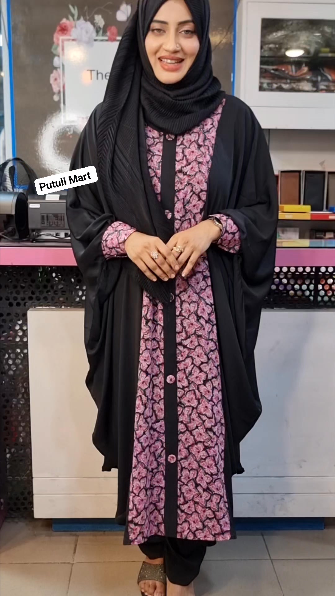 New collections!!! ️ Gorgeous Sadia api wearing our dress Cape abaya ...