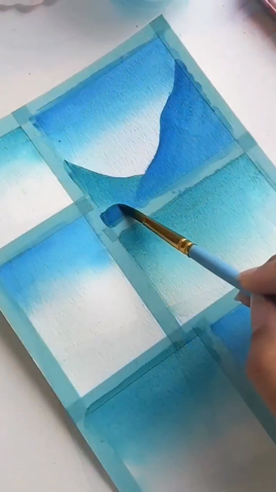 Easy way to watercolor painting for beginners step by steps #art # ...
