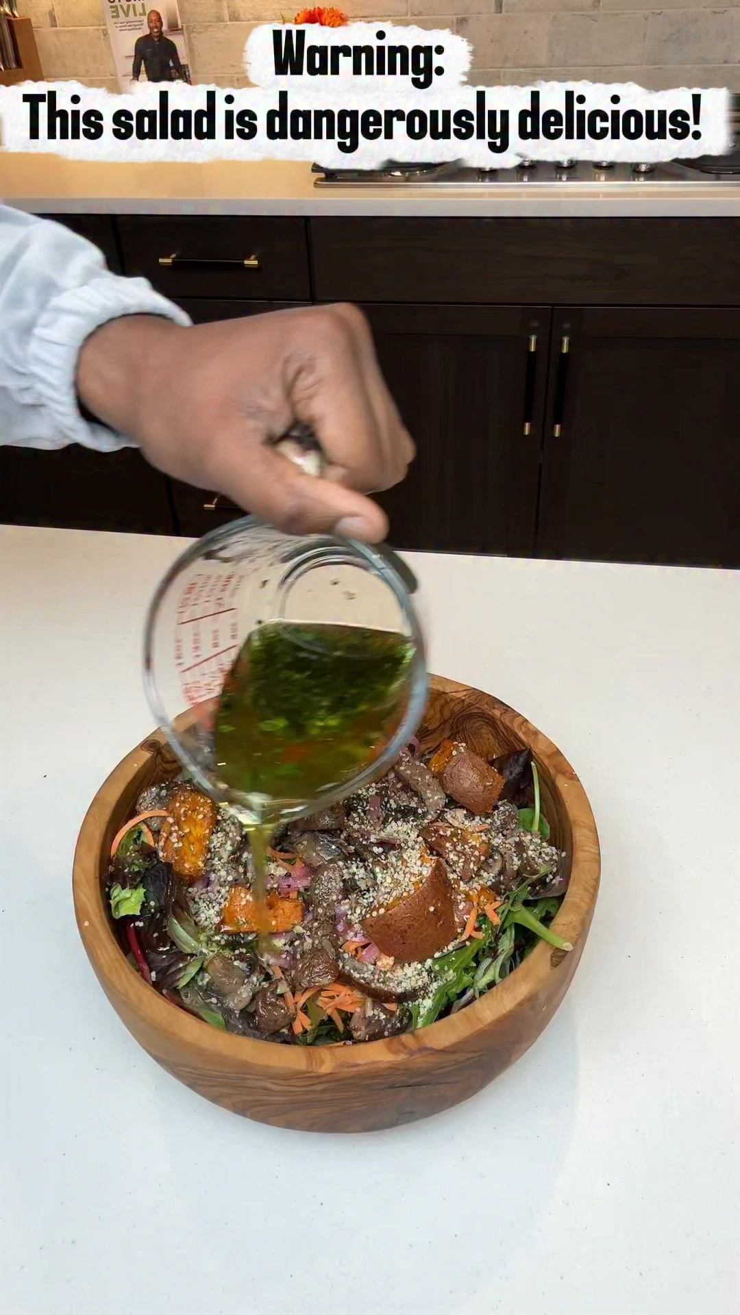 Warning: This salad is dangerously delicious! Salad ingredients: spring ...
