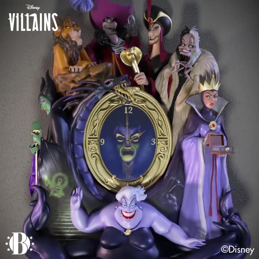 ディズニー ヴィランズ 置き時計 デザインクロック villains Disney
