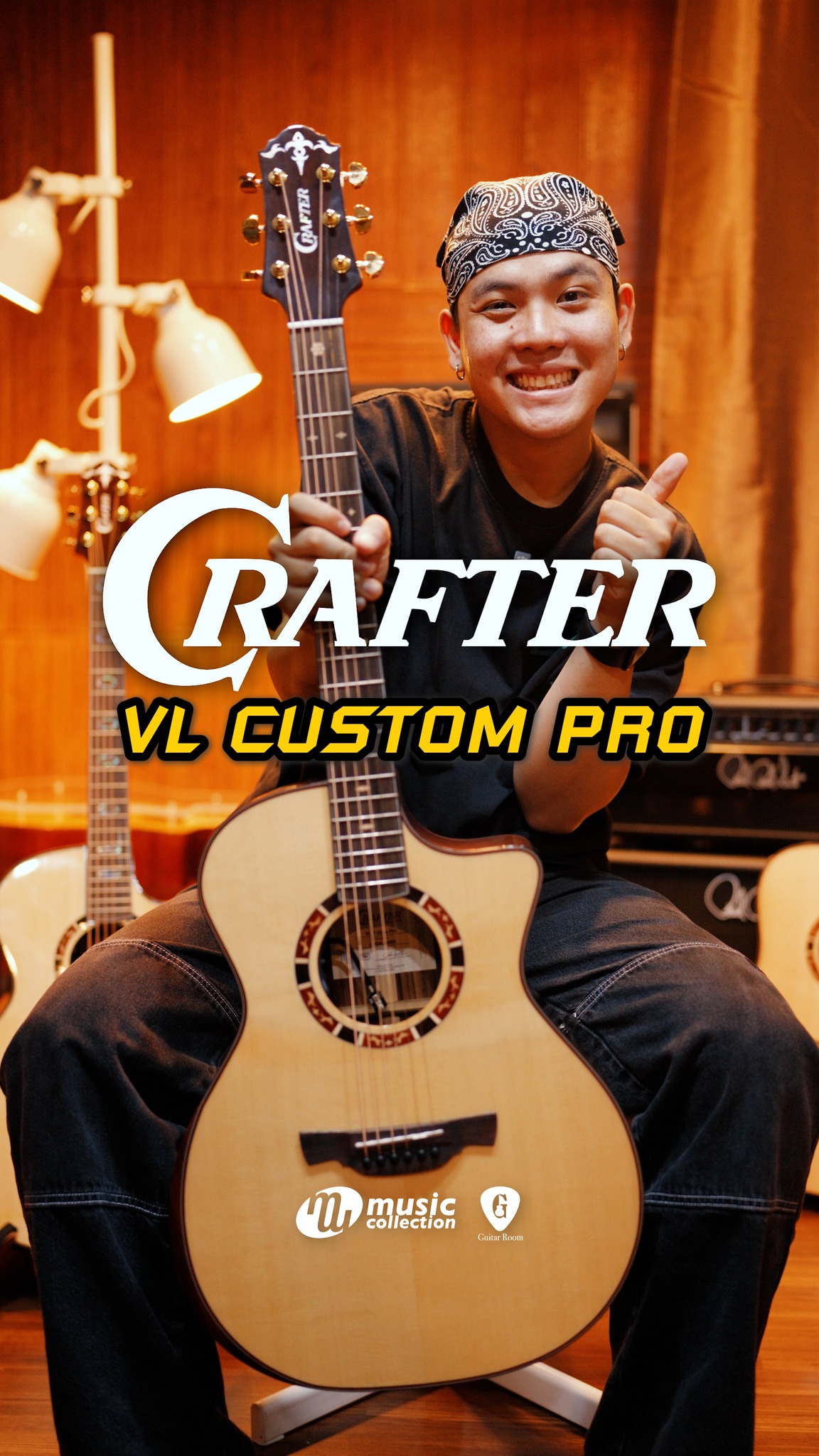 กีตาร์โปร่ง Crafter ซีรีย์ VL Custom Pro รุ่นใหม่ล่าสุด ! กับการดีไซน์ ...