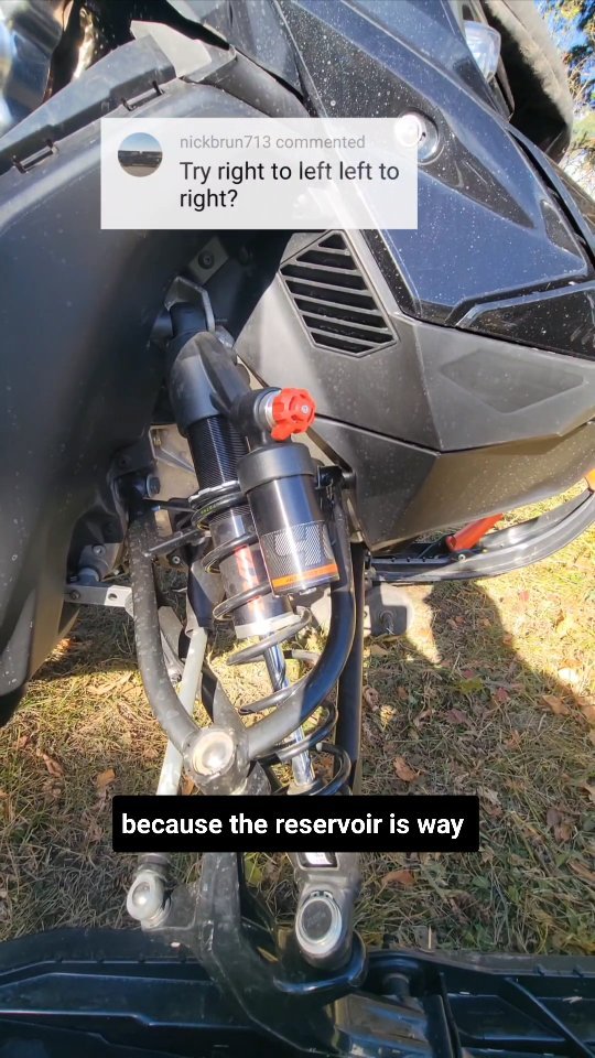 There I tried putting the LEFT side stock Freeride C40 shock (36