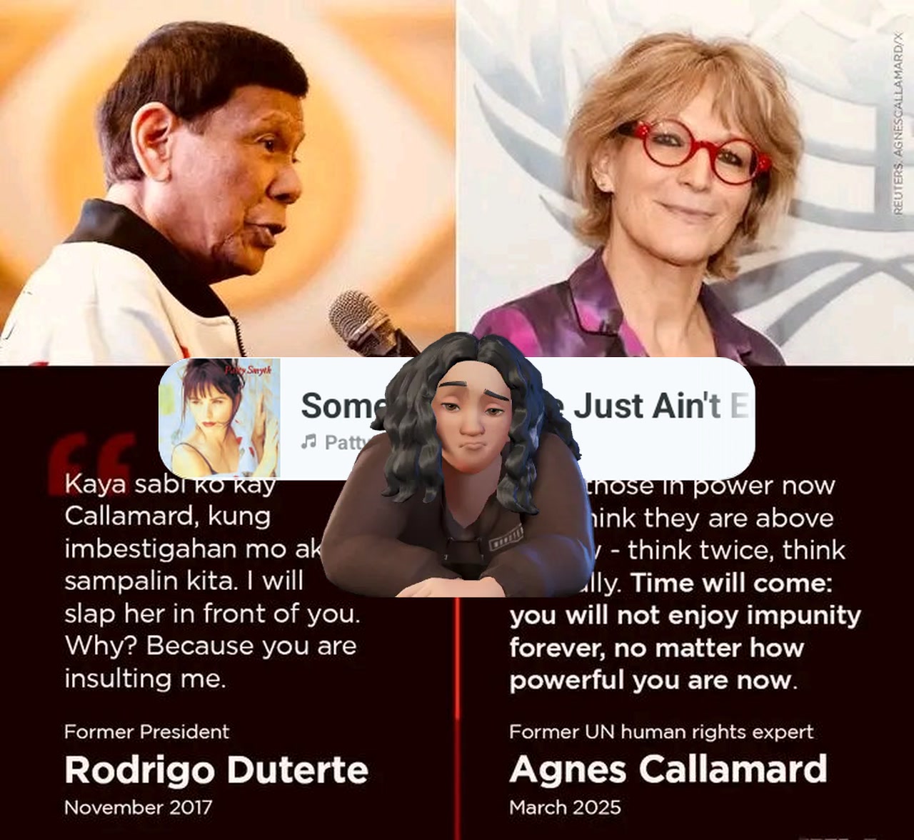 Then and Now! Rodrigo Devil Roa Duterte once said to Ms. Agnes ...