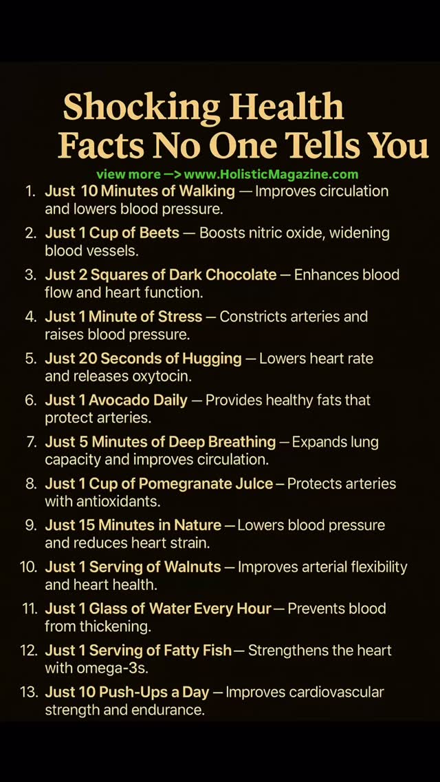 Interesting Health Facts You Should Know About #holistichealth # ...