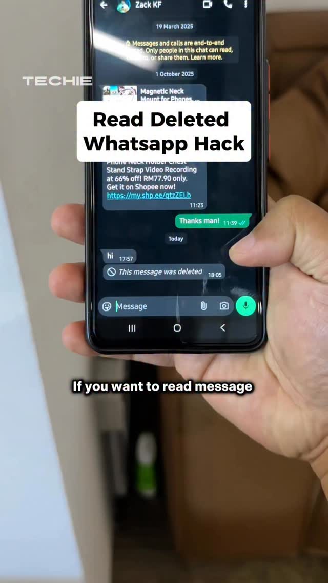 Ever wanted to read a deleted message? Follow @malaysiatechie for more ...