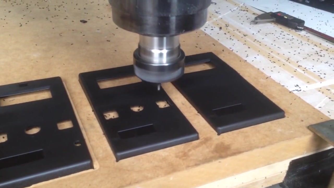 Video of routing ABS plastic face plates | By CNC Routing Sydney